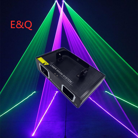 Lámpara láser de 2 cabezales para escenario, dispositivo de luz de doble agujero con DMX512, iluminación con efectos para DJ, fiestas, discotecas, clubs nocturnos, karaokes y pistas de baile, venta de fábrica ► Foto 1/6