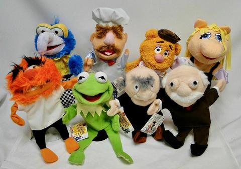 Los Muppets de Kermit Frog Fozzie Bear Chef sueco Miss Piggy Gonzo WALDORF de peluche de felpa de 28cm mano títeres de bebé juguetes de los niños ► Foto 1/6