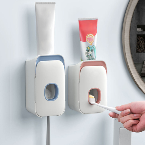 Dispensador automático de pasta de dientes, accesorios de baño de montaje  en pared, exprimidor de pasta