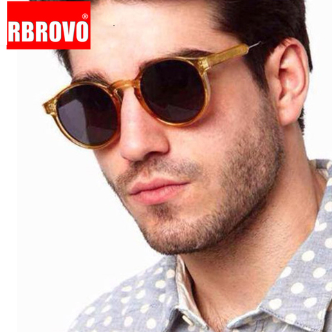 RBROVO-Gafas De Sol redondas clásicas para hombre y mujer, lentes De Sol De estilo clásico Vintage, con UV400, Gafas De Sol De conducción De diseñador De marca, 2022 ► Foto 1/6