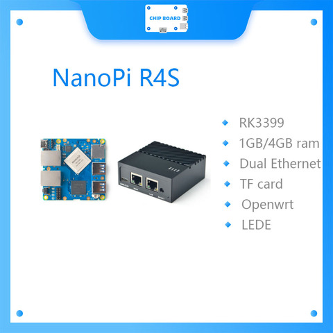 FriendlyELEC-Gateway Ethernet NanoPi R4S, 1GB/4GB, doble Gbps, RK3399, compatible con sistema OpenWrt LEDE V2ray SSR Linux Rockchip ► Foto 1/5