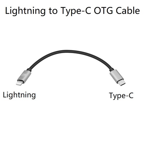 Cable Lightning to type-c OTG para Shanling M2X M5s Up4 M0,xd-05 plus,NX4 DS,Fiio BTR5 3 iPhone 11 XS Max, XR, XS 8Plus, iPad Pro ► Foto 1/4