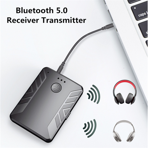 KEBIDU transmisor-receptor de Audio Bluetooth 5,0 para TV, PC, altavoz de coche, adaptador inalámbrico de música estéreo, transmisor Dual ► Foto 1/6