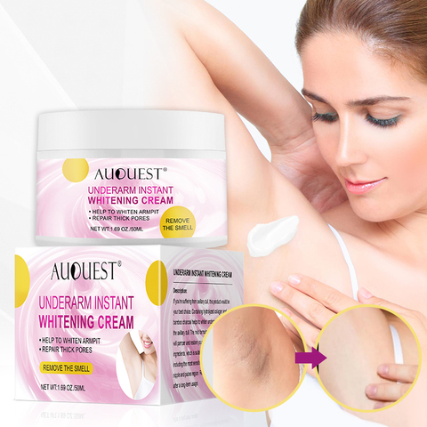 AUQUEST-Crema Corporal blanqueadora bajo el brazo, crema para blanquear las axilas, piernas privadas, hidratante, blanco, cuidado de la piel, 50ml ► Foto 1/6