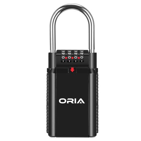 ORIA Key-caja fuerte de almacenamiento de llaves, candado de combinación de 4 dígitos, impermeable, para interiores y exteriores ► Foto 1/6