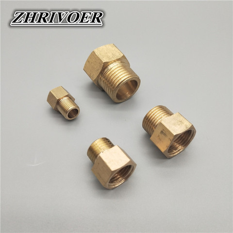 Adaptador de acoplador de tubería hexagonal, conector de Gas y agua de cobre M/F de 1/8 