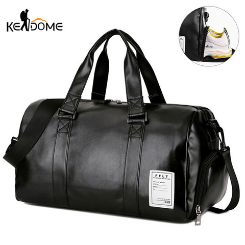 Bolsa De gimnasio, bolsas deportivas De cuero para hombres grandes, Tas De entrenamiento para zapatos De señora, Fitness, Yoga, equipaje De viaje, hombro, bolsa negra De deporte XA512WD ► Foto 1/6