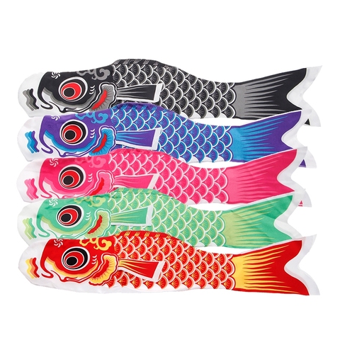 Koi Nobori-Calcetines coloridos con diseño de bandera de pez, calcetín de viento para colgar en la pared, 55cm, 70cm, 100cm, 150cm ► Foto 1/6