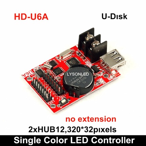 Huidu-Mini tarjeta LED monocromática de un solo Color, HD-U6A, Envío Gratis ► Foto 1/6