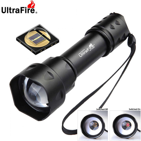 UltraFire-linterna de luz infrarroja con zoom para visión nocturna, dispositivo de iluminación LED con infrarrojos para ver en la oscuridad, táctica para caza, 10W, 850 nm, 940 nm, T20 ► Foto 1/6
