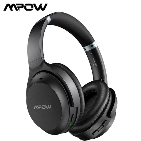 Mpow H12 salida activa de ruido cancelación de auriculares Bluetooth 5,0 inalámbrico auricular sobre la oreja con CVC 8,0 Mic y 40 Hrs tiempo ► Foto 1/6