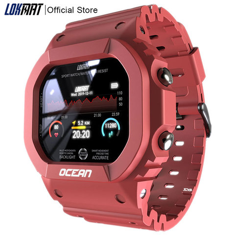 Reloj deportivo Ocean para hombre y mujer, reloj inteligente con control del ritmo cardíaco, presión sanguínea, mensajes, envío directo ► Foto 1/6