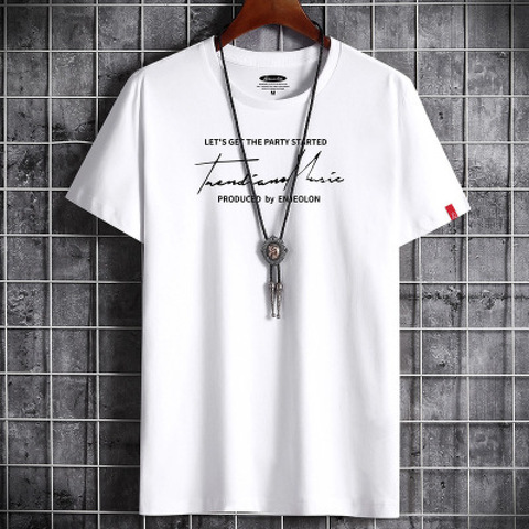 Camiseta de Fitness para hombre, camisa blanca con cuello redondo, S-5XL, ropa para hombre, novedad de 2022 ► Foto 1/6