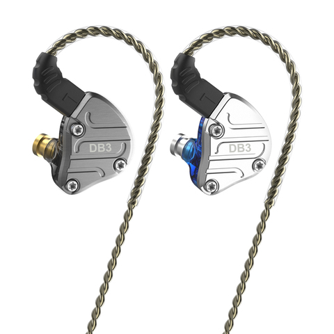 2022 NiceHCK DB3 2DD + 1BA híbrido 3 unidades de controlador en el auricular del oído Monitor Sport auriculares auricular de alta fidelidad IEM DJ 2Pin NX7 X49 ► Foto 1/6