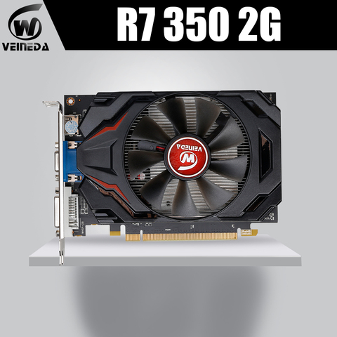 Tarjeta gráfica GPU de escritorio Original Veineda R7 350 2GB GDDR5 128Bit Video Juego de tarjeta de R7-350 independiente para ATI Radeon gaming ► Foto 1/6