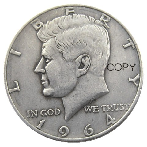 Kennedy-Copia de monedas chapadas en plata, medio dólar, 1964 ► Foto 1/2