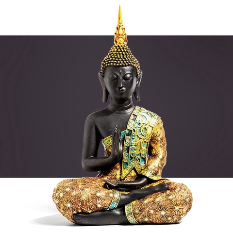 Estatua de buda de 16cm hecha a mano, escultura de buda de tailandia, resina verde, figurita de buda de meditación, decoración del hogar, 2022 ► Foto 1/6