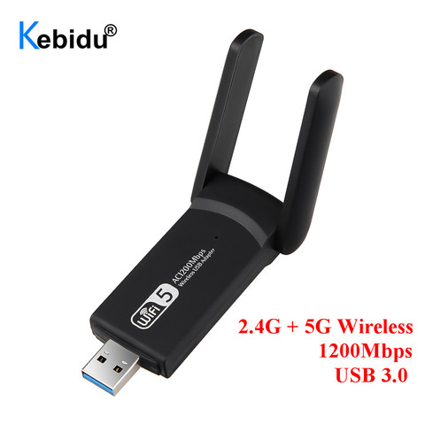 Adaptador de Wifi de banda Dual para ordenador portátil, tarjeta de red con USB 2,4, 3,0, 1200Mbps, 5GHz, 802.11AC, RTL8812BU, adaptador de antena Wifi para ordenador de sobremesa ► Foto 1/6