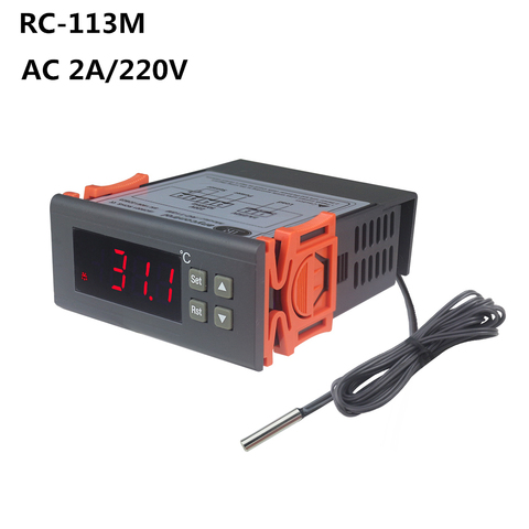 Regulador de Termostato Digital PID, regulador de temperatura de Termostato para laboratorio de incubadora, RC-113M, CA de 220V, 2A ► Foto 1/6