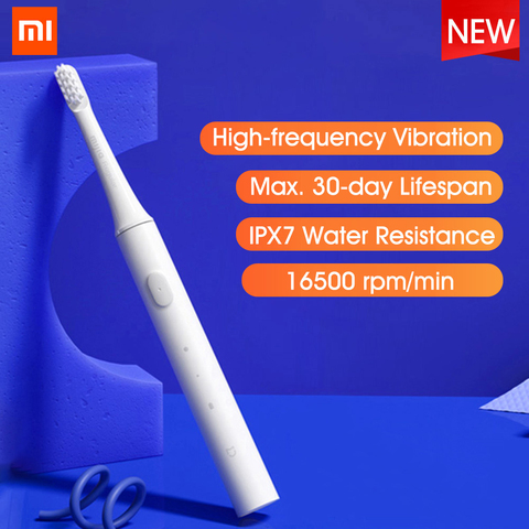 Xiaomi-cepillo de dientes eléctrico Mijia T100 para adultos, dispositivo de limpieza dental ultrasónico, automático, recargable vía USB, resistente al agua IPX7, 1:5, nuevo ► Foto 1/6