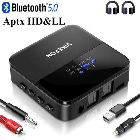 Receptor y transmisor de Audio Bluetooth 5,0, adaptador inalámbrico CSR8675 de baja latencia AptX HD LL, RCA SPDIF, conector Aux de 3,5mm, para TV, PC y coche ► Foto 1/6