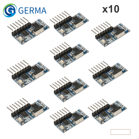 GREMA-Módulo Decodificador de código de aprendizaje, receptor RF de 433 mhz, 433 mhz, salida inalámbrica de 4 canales para controles remotos, codificación 1527 2262, 10 Uds. ► Foto 1/6