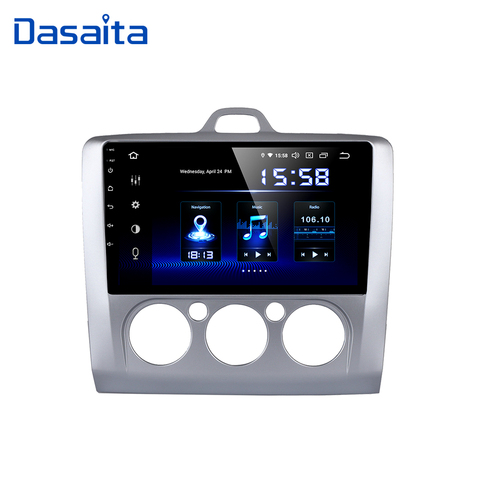 Dasaita Android 9,0 GPS Autoaudio para Ford Focus 2 Radio de coche 9 