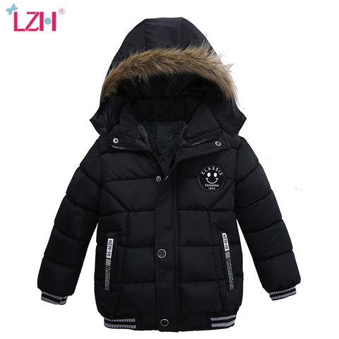 LZH-chaquetas de invierno para niños pequeños, abrigo cálido con capucha, chaqueta gruesa y cálida para otoño ► Foto 1/6
