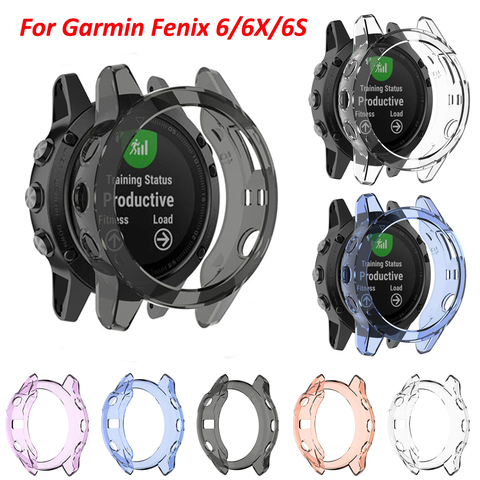 Funda fina para reloj inteligente Garmin 6X, funda de silicona suave de TPU para Fenix 6 6S 6X Pro, accesorios ► Foto 1/6