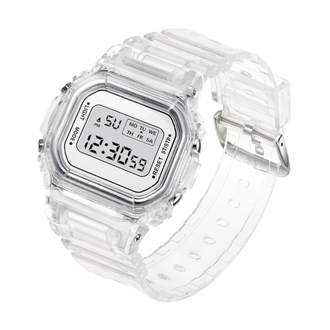 Reloj Digital deportivo para hombre y mujer, reloj de silicona LED, electrónico, digital ► Foto 1/6