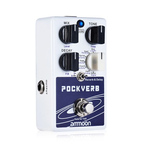 Ammoon-Pedal de guitarra POCKVERB Reverb, Pedal de guitarra de efecto Delay con función Tap Tempo, Bypass verdadero para piezas accesorios para guitarra ► Foto 1/6