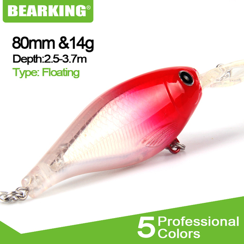 Bearking-Señuelos de Pesca minnow, 2017 buena calidad, sábalo profesional Cebo de pesca depth2-4m, 8cm/14g ► Foto 1/6