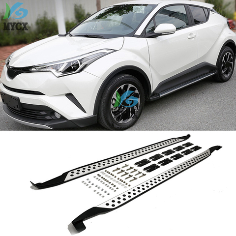 Nueva llegada para Toyota CHR C-HR 2022 corriendo de lado pedales de barra de paso excelente aleación de aluminio + ABS ► Foto 1/6