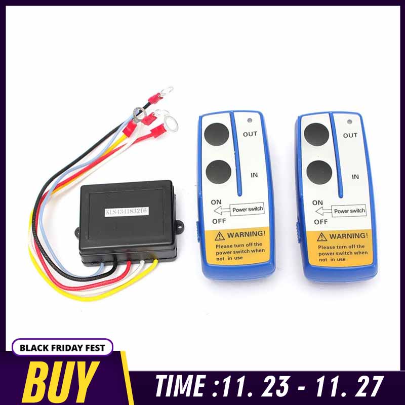 Universal 12 V Mini coche inalámbrico cabrestante eléctrico de Control remoto con doble Manual coincidentes transmisor Kits camión de remolque ATV ► Foto 1/6