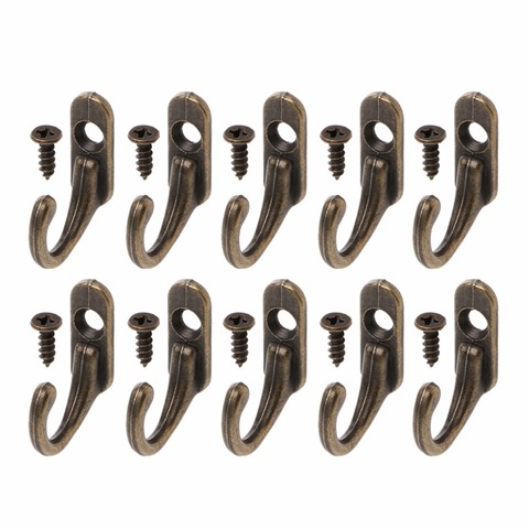 10 Uds montado en la pared gancho clave soporte carta Rack colgador decoración organizador de cocina Bar comedor herramienta para bolsas Retro percha ► Foto 1/6