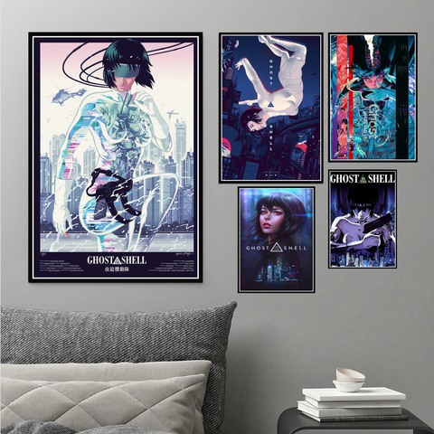 Póster e impresiones de Ghost In The Shell y policía de Japón, pinturas artísticas en lienzo, imágenes de pared para decoración del hogar y la sala de estar ► Foto 1/6