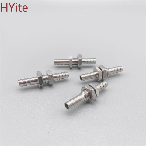 4mm 6mm 8mm 10mm 12mm 14mm 16mm 19mm espiga para manguera mamparo 304 de acero inoxidable tubo de púas acoplador para ajuste de tubería adaptador de conector ► Foto 1/5