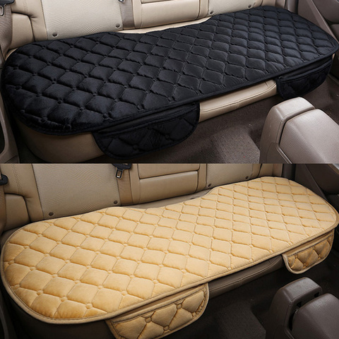 Asiento de coche Coves Protector Mat Auto asiento trasero cojín apto la mayoría de los vehículos antideslizante mantener caliente invierno felpa terciopelo asiento trasero almohadilla ► Foto 1/6