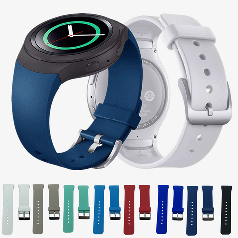 Correa de silicona para Samsung Galaxy Gear S2 R720 R730, repuesto de correa deportiva de goma suave para reloj inteligente SM-R720 Bnand ► Foto 1/6