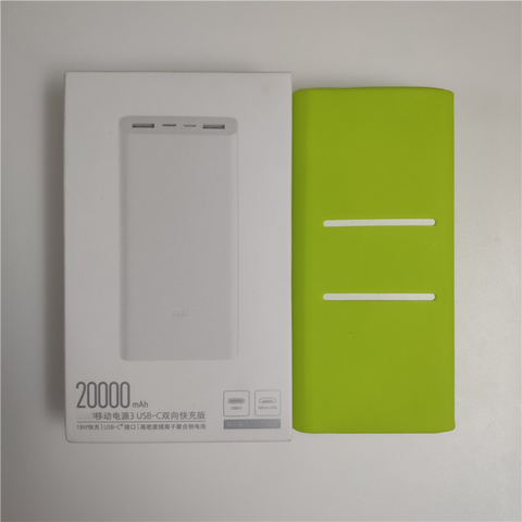 PLM18ZM Carcasa protectora de silicona para Xiaomi banco de potencia 3 20000mAh Pro 3 USB tipo C 45W de carga rápida portátil Mi Powerbank 20000 ► Foto 1/5