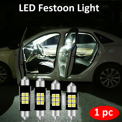 Luz Interior de luz LED Festoon C5W C10W para coche, bombilla LED SMD 3030, luz de lectura, 12V, Canbus, 31mm, 36mm, 39mm, 41mm, 1 ud. ► Foto 1/6