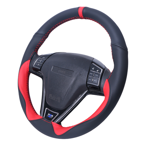 O SHI-funda de volante de estilo deportivo Universal para coche, de cuero, antidesgaste, 38cm x 9 ► Foto 1/6