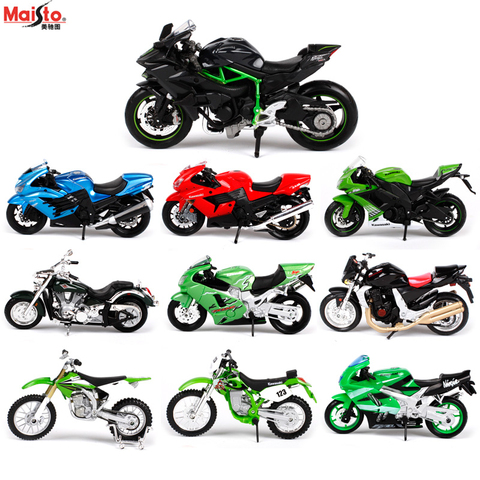 Maisto-modelo de motocicleta Kawasaki ZX-14R, aleación de simulación, original, autorizado, 1:18 ► Foto 1/5