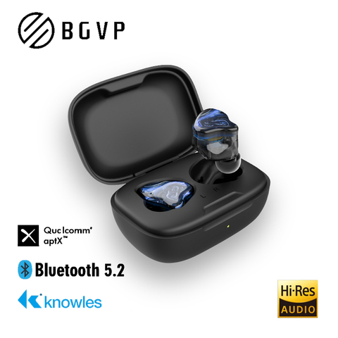 BGVP Q2S tecnología híbrida TWS 5,2 HIFI auriculares inalámbricos con Bluetooth deportes Binaural en la oreja de Auriculares auriculares con micrófono ► Foto 1/6