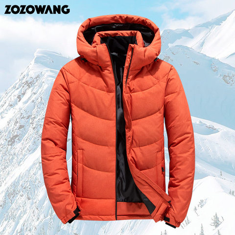 ZOZOWANG de alta calidad 90% blanco chaqueta de plumón de pato de los hombres abrigo nieve parkas hombre caliente ropa de marca chaqueta de invierno prendas de vestir exteriores 4XL ► Foto 1/6