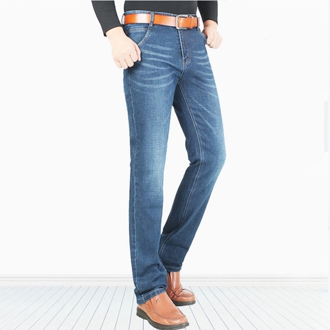 Pantalones vaqueros de 120cm de largo para hombre, Jeans elásticos finos de verano, solo para altos de 190cm-200cm,180cm-210cm, Vaqueros Extra largos rectos ► Foto 1/6