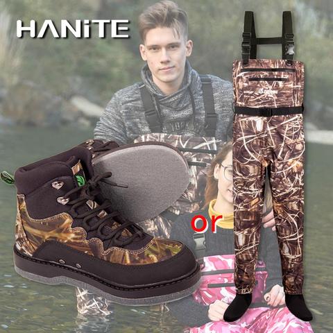 HANITE-Botas de pecho de camuflaje y suela de fieltro, se pueden combinar libremente para juegos de ATV, pesca u otros deportes acuáticos ► Foto 1/6