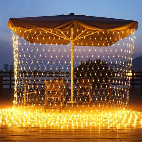 Guirnalda de luces Led de malla para jardín, guirnalda de luces para Navidad, vacaciones, boda, fiesta, ventana, 2x2m, 3x2m, 6x4m ► Foto 1/6