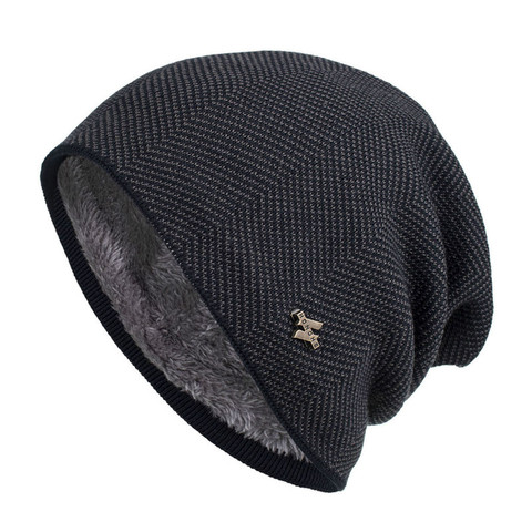 Sombrero cálido de invierno para hombre, Gorros casuales tejidos, de algodón, para exteriores ► Foto 1/5