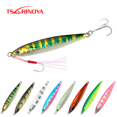 TSURINOYA de pesca JIGGING señuelo STINGER 20g/30g/40g de invierno de la plantilla de Metal gancho de agua salada de bajura largo de barco lubina cebo ► Foto 1/6